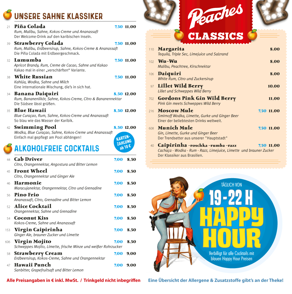 Peaches Augsburg aktuelle Karte